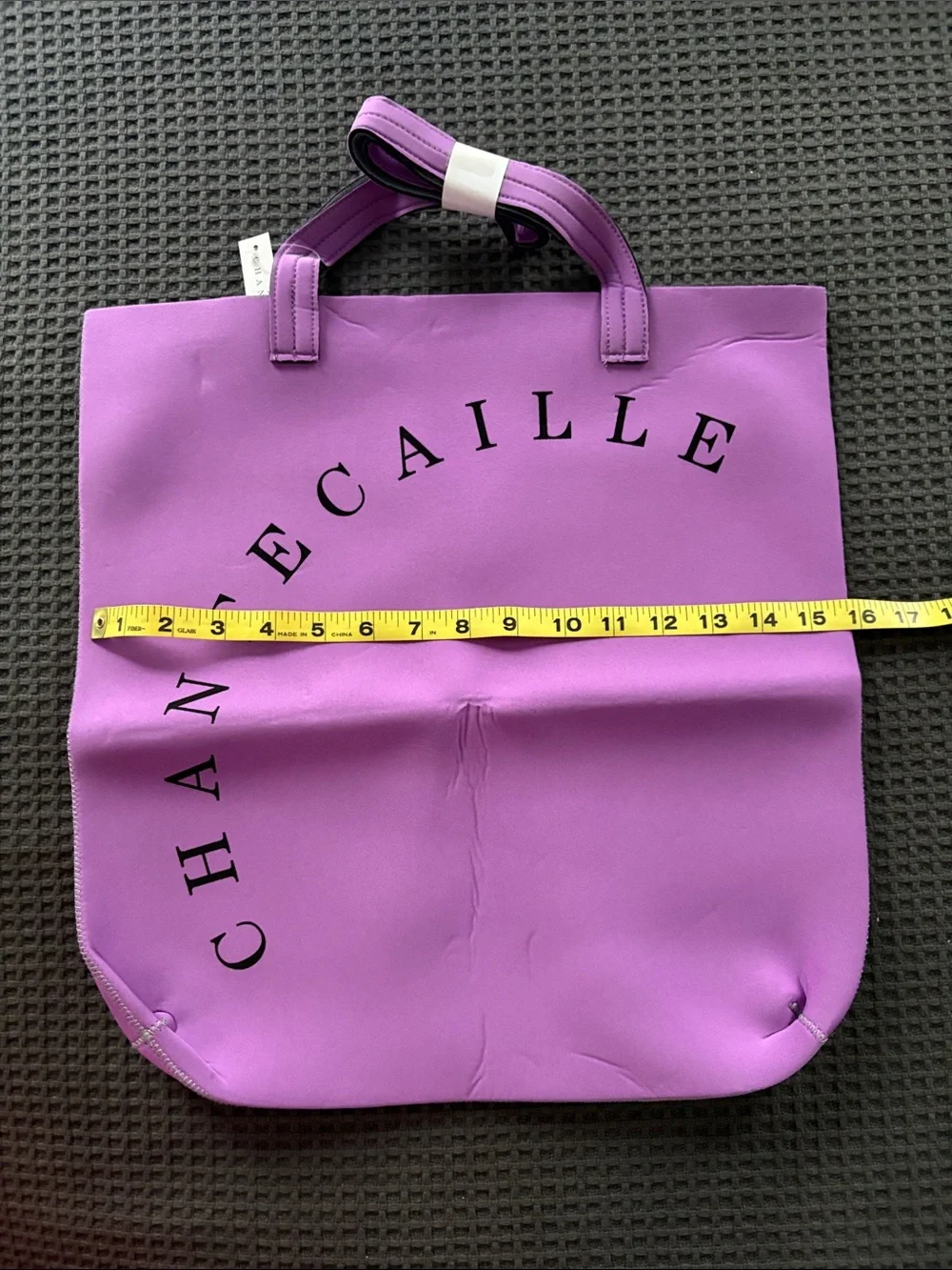 Chantecaille Violet Logo Tote with Black Print